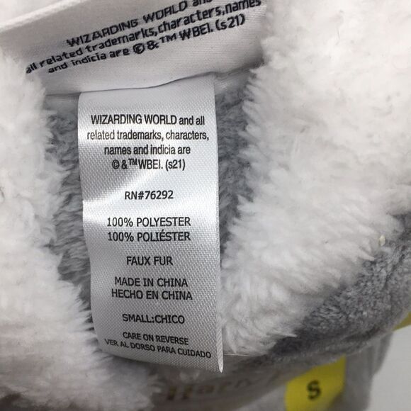 Harry Potter Wizarding World Lounger with Cozy Hood Light Grey Sz Small - Picture 8 of 15